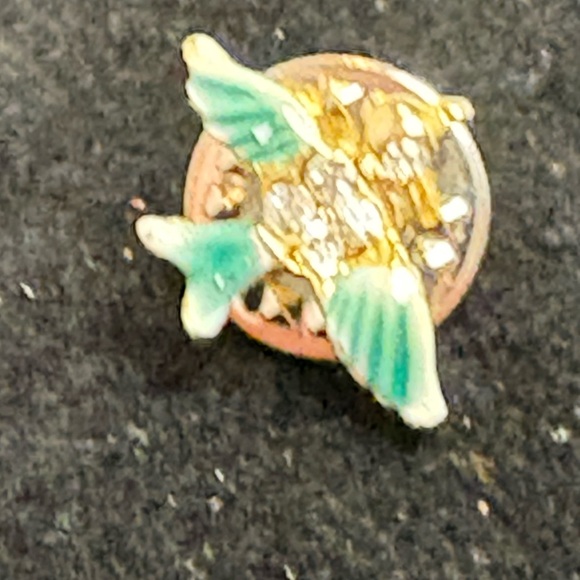 Vintage Bluebird of Happiness Tiny Tack Lapel Hat Pin - Picture 3 of 11